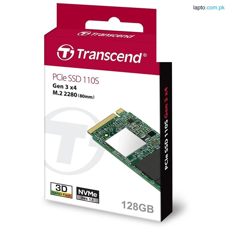 Transcend PCIe SSD 110S 128GB NVMe PCIe M.2 Solid State Drive TS128GMTE110S