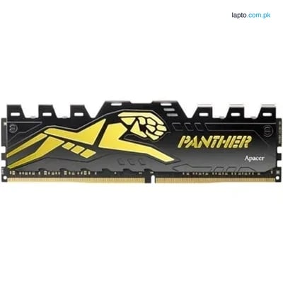 Apacer Panther 16GB DDR4 3200MHz CL16 Gaming RAM, Desktop Memory, Black-Gold Heat Spreader