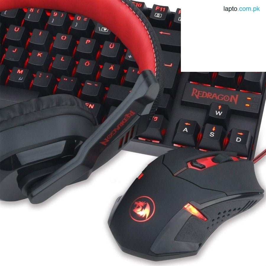 Redragon K552-BB-1 RED Backlit Mechanical Gaming Keyboard, Gaming Mouse, Gaming Mouse Pad and Gaming