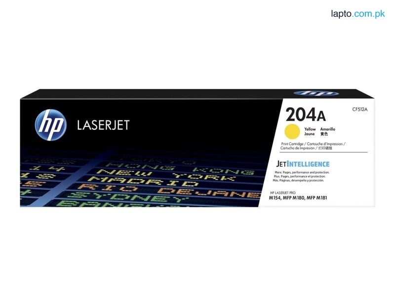 HP 204A Yellow Original LaserJet Toner Cartridge (CF512A)