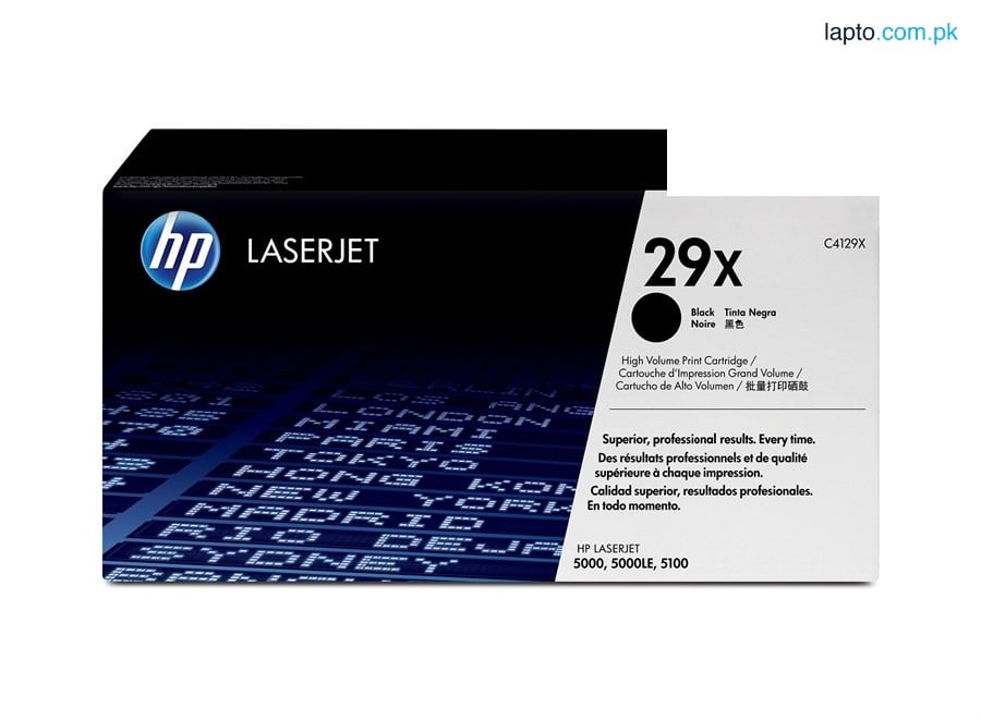 HP 29X High Yield Black Original LaserJet Toner Cartridge, C4129X