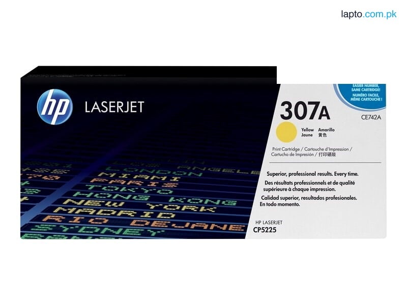 HP 307A Yellow Original LaserJet Toner Cartridge (CE742A)