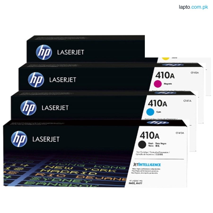 HP Complete HP Color Toner Set - 410A, Black, Cyan, Yellow & Magenta