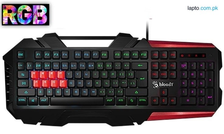 Bloody B3590R - 8 Light Strike Mechanical Gaming Keyboard - Black Grey