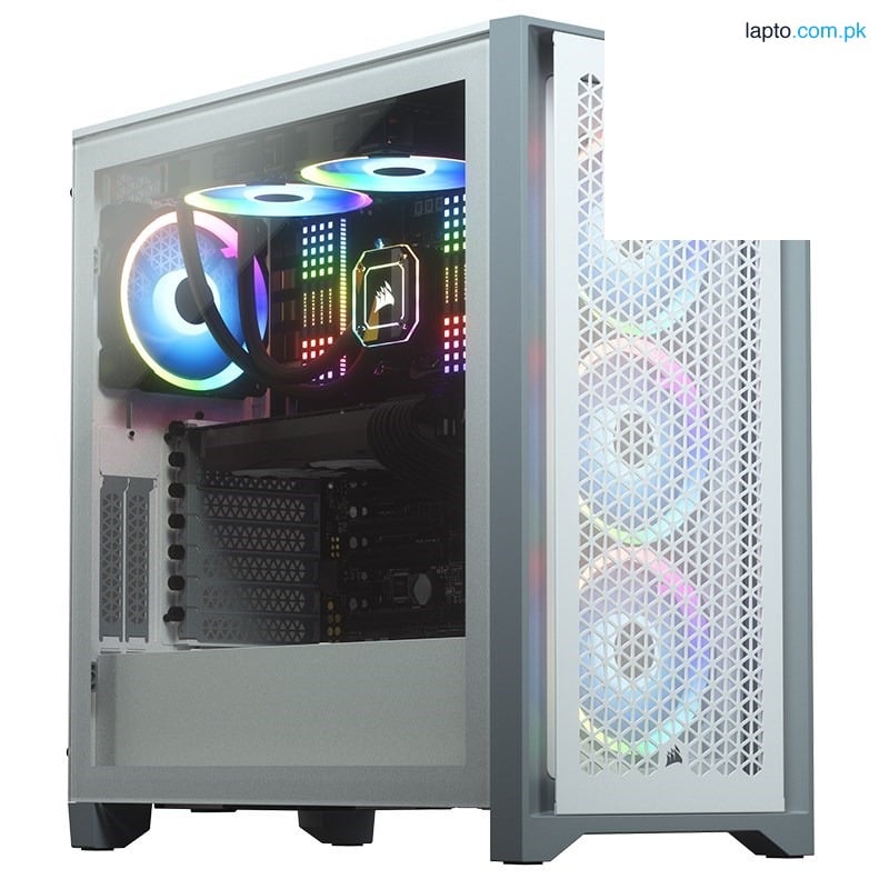 Corsair 4000D AIRFLOW Tempered Glass Mid-Tower ATX Case — White