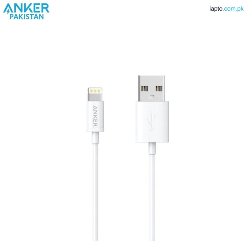 Anker Premium USB Cable With Lightning Connector, 3ft White, A7101H22