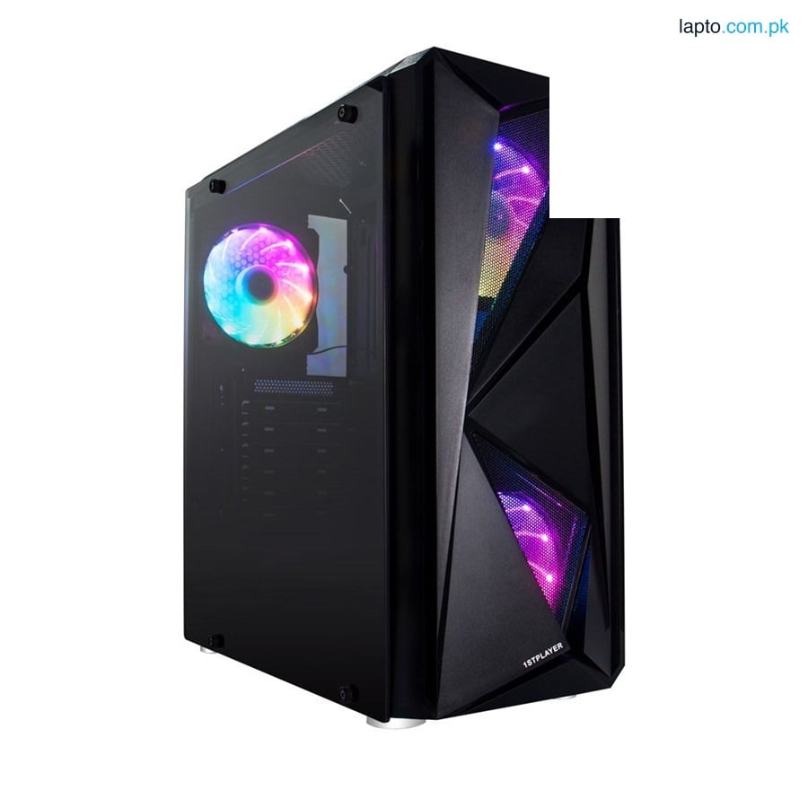 1stPlayer F4 (Black) FIREROSE series with 3 Fans ATX/M-ATX Gaming Case