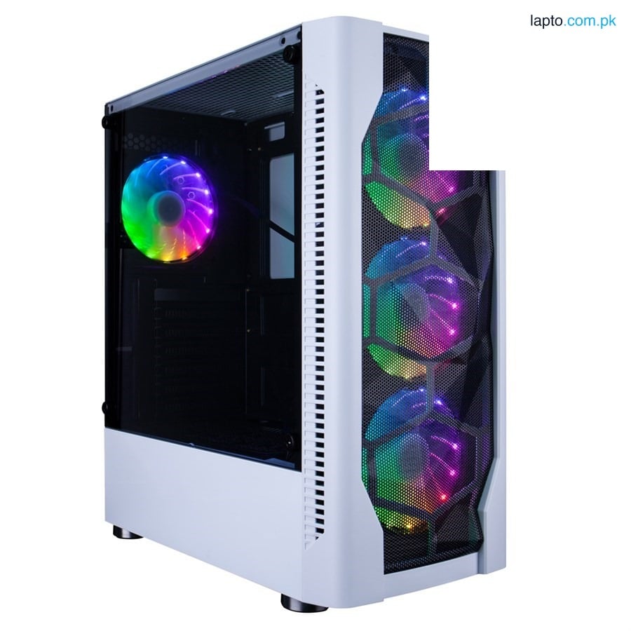 1stPlayer DK series DK-D4 (White) with 4 Fans ATX Gaming Case