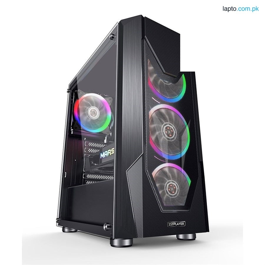 1stPlayer DK-D5 (Black) Tempered Glass With 4 Fans ATX Gaming Case