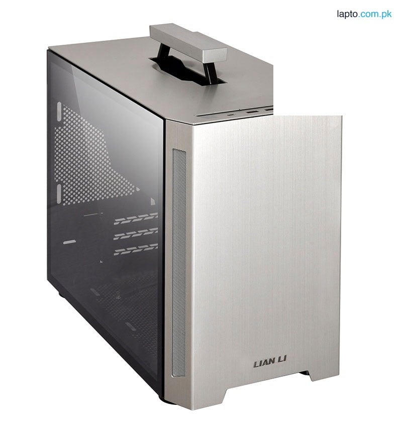 LIAN LI TU150 Aluminium tempered glass ITX case -Silver Color -TU150WA