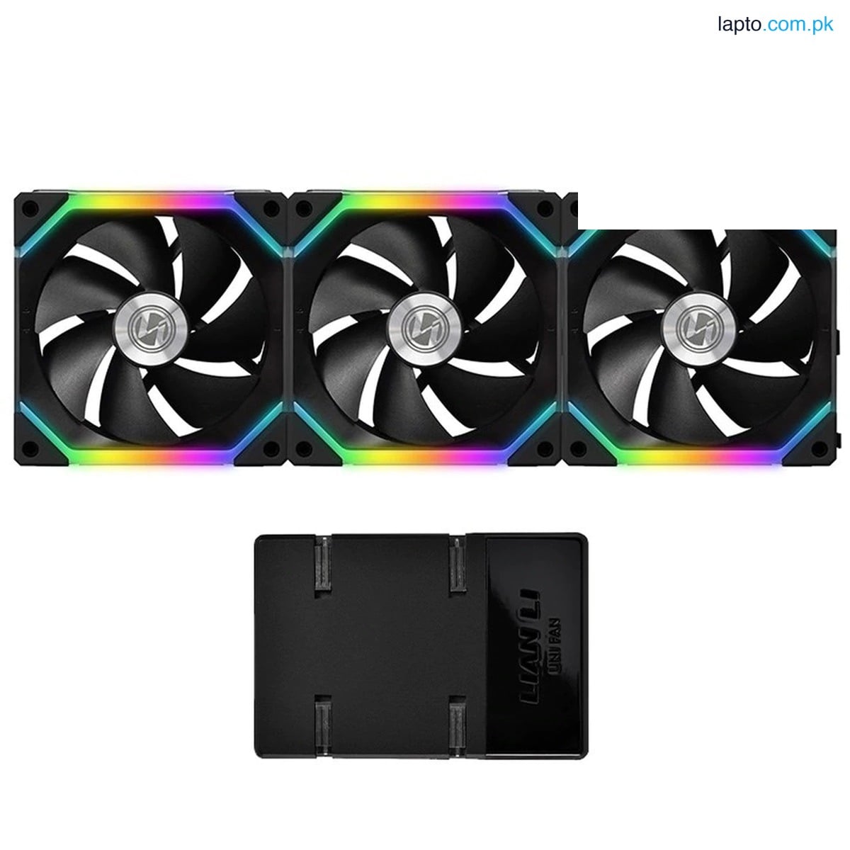 Lian Li UNI Fan SL120 3 Pack Black - with Controller (ARGB 120mm LED PWM Daisy-Chain) 12UF3B