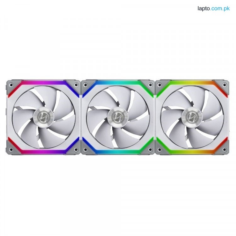Lian Li UNI Fan SL120 3 Pack White - with Controller (ARGB 120mm LED PWM Daisy-Chain) 12UF3W