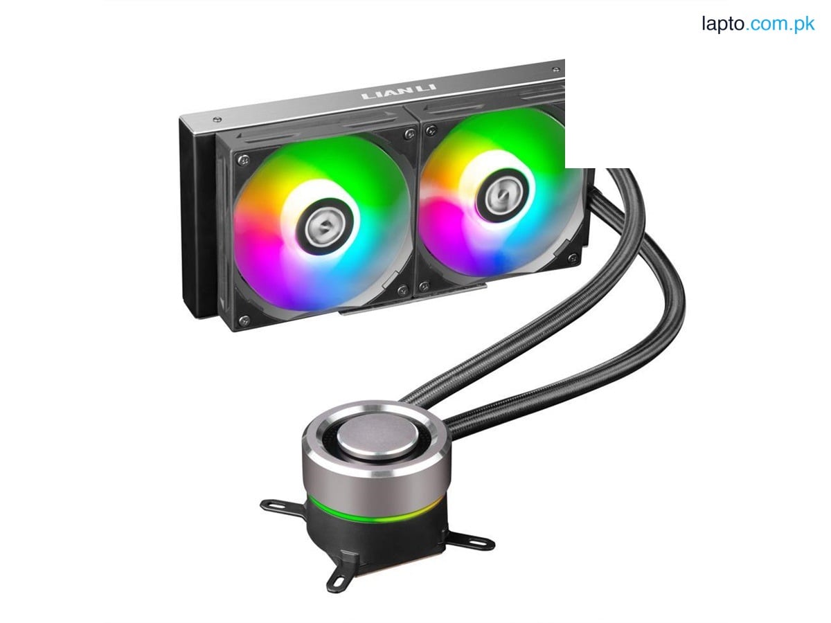 LIAN LI GALAHAD AIO 240 RGB BLACK, Dual 120mm Addressable RGB Fans AIO CPU Liquid Cooler