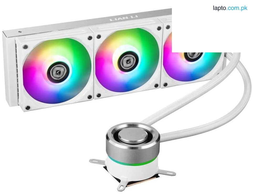 Lian Li Galahad 360 ARGB AIO Liquid CPU Cooler – White - Black