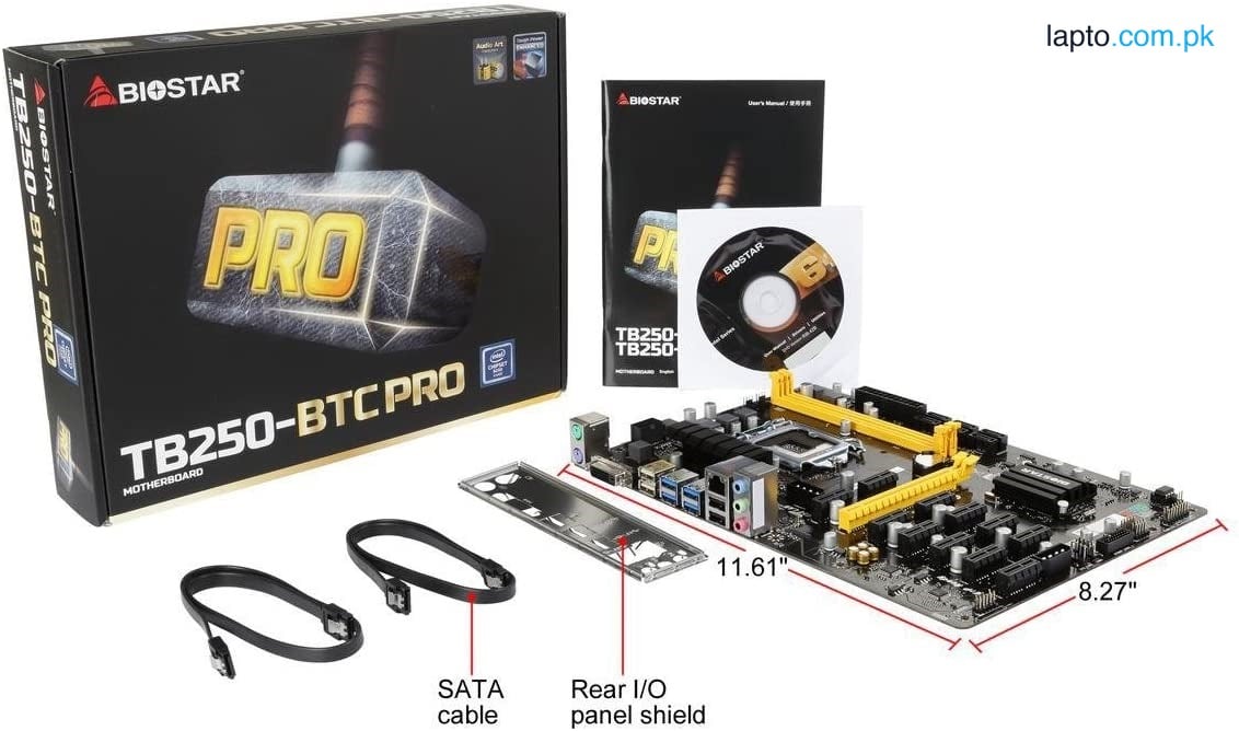 Biostar Motherboard TB250-BTC PRO Core i7/i5/i3 LGA1151 best for mining purpose