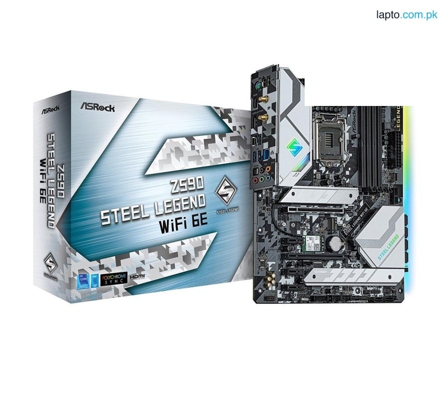 ASRock Z590 Steel Legend WiFi 6E LGA 1200 Intel Z590 SATA 6Gb/s ATX Intel Motherboard
