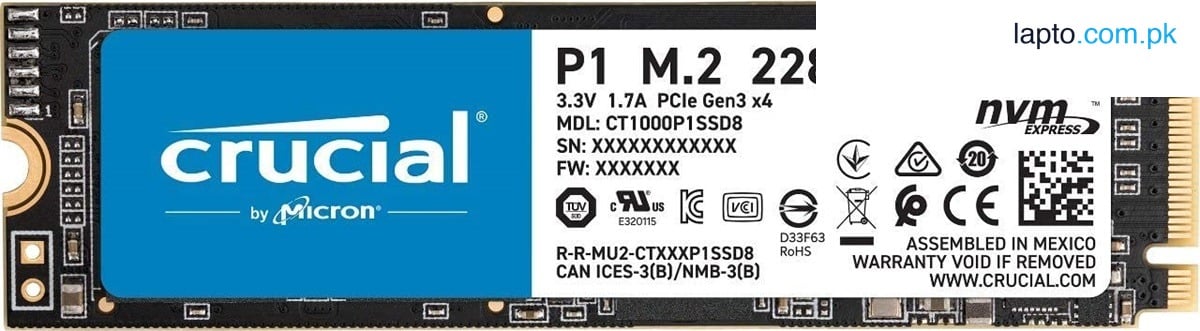 Crucial P1 1TB 3D NAND NVMe PCIe Internal SSD