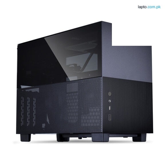 LIAN LI Q58 Black Color / Aluminum / Tempered Glass Mini Tower Computer Case