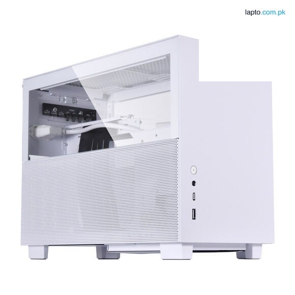 LIAN LI Q58 White Color / Aluminum / Tempered Glass Mini Tower Computer Case White
