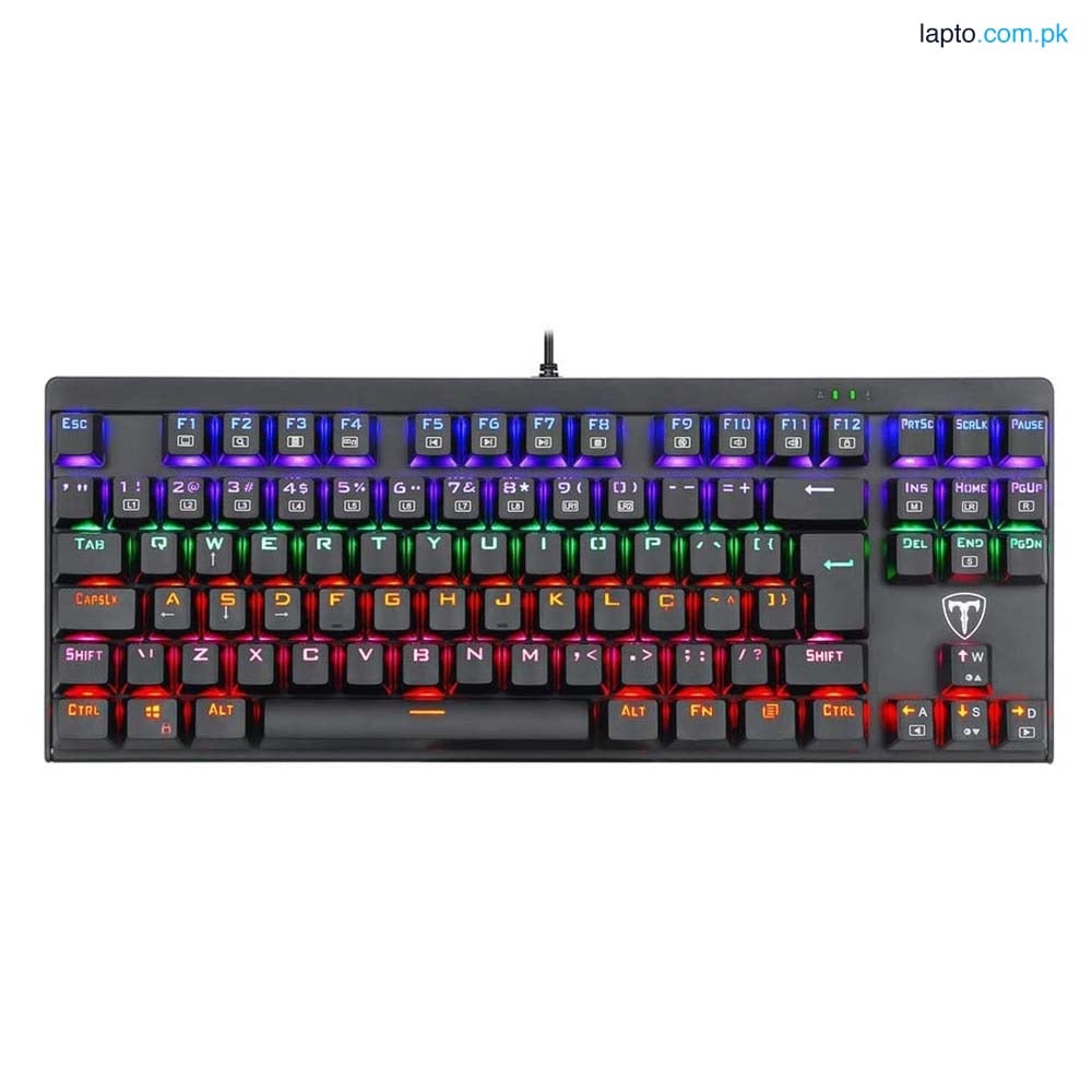 T-DAGGER Corvette RGB T-TGK302 Mechanical Gaming Keyboard – Red Switches, Rainbow Backlit, Black