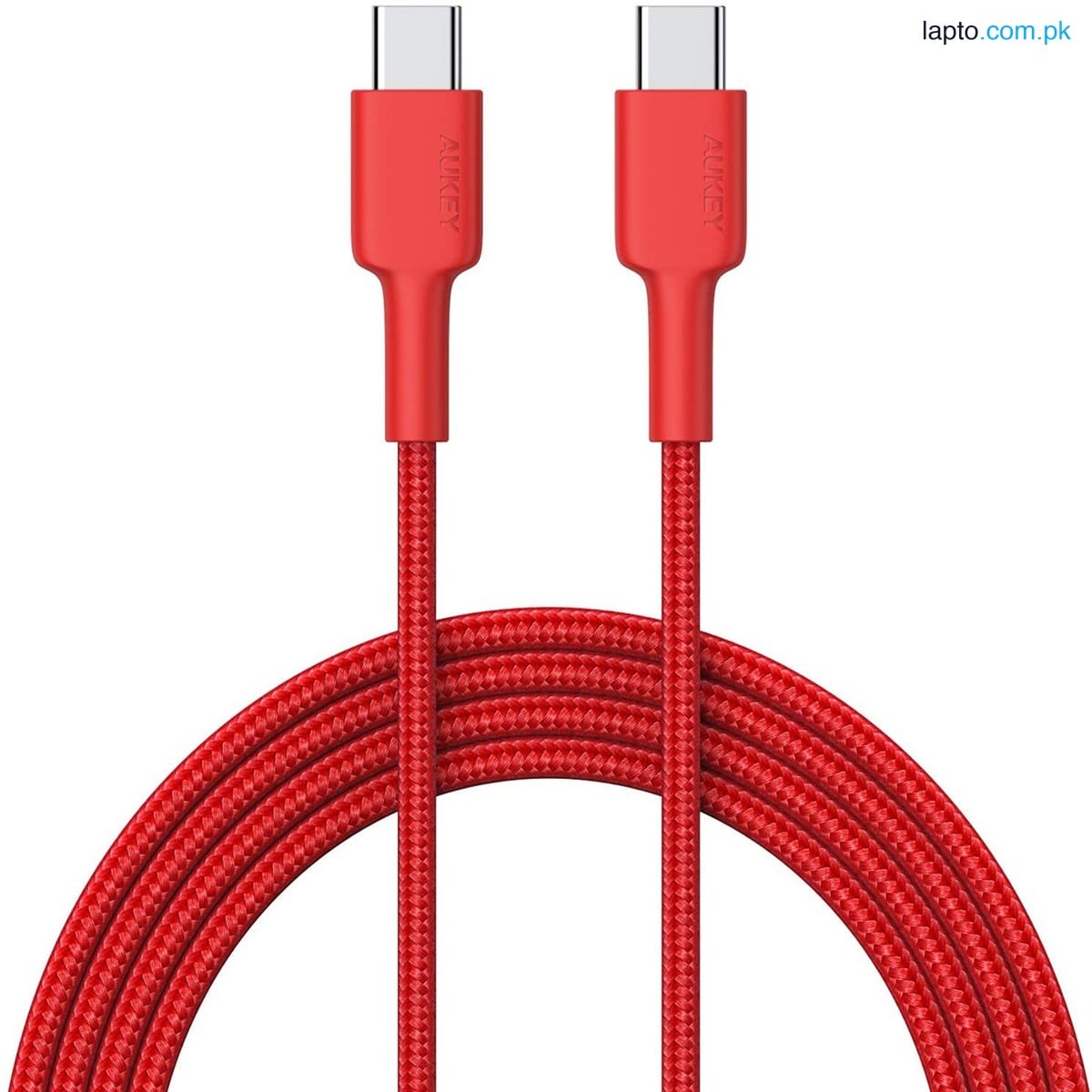 Aukey Impulse Braided Cable C to C Cable (4ft) Red