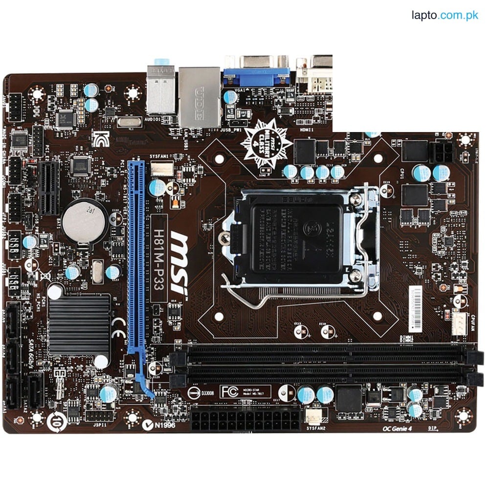 USED MSI H81M-P33 MOTHERBOARDS (WITHOUT BOX)