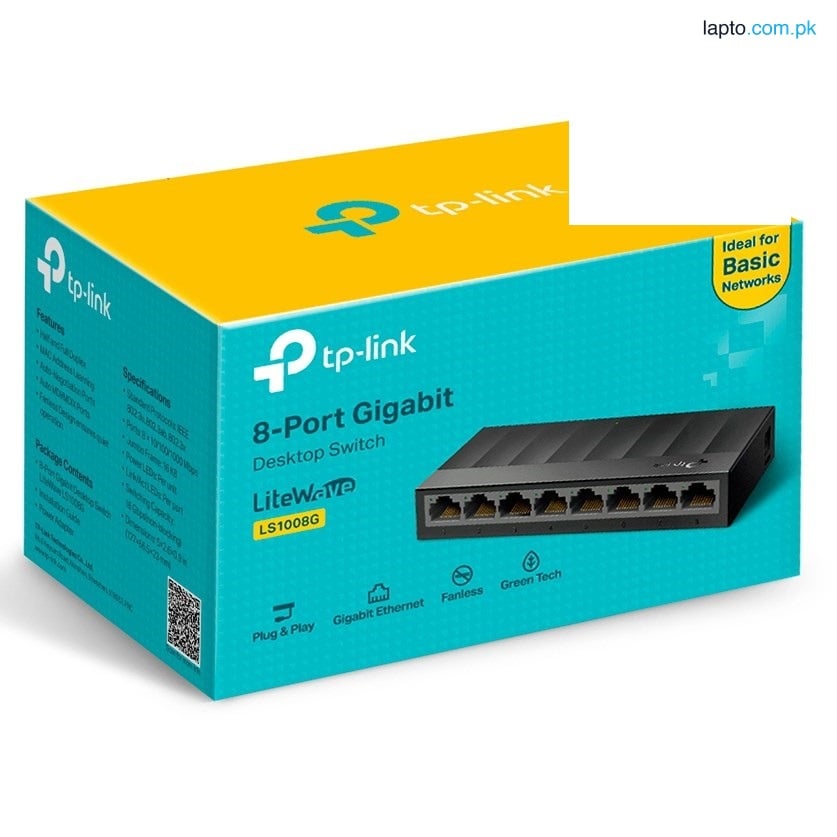TP-Link LS1008G 8-Port 10/100/1000Mbps Desktop Unmanaged Switch Gigabit