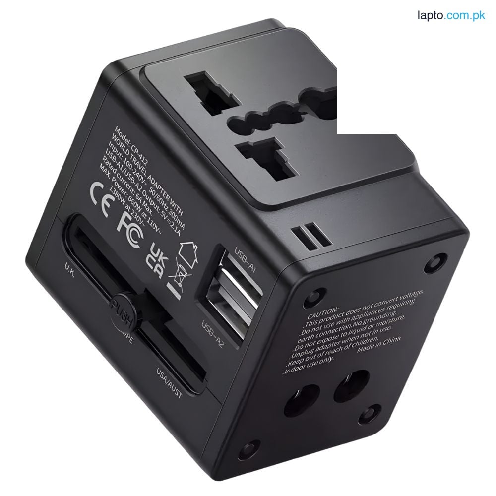 Mcdodo CP-4120 International Travel Adapter PD 20W + Dual USB Charger & Worldwide for UK, US, AU, Europe