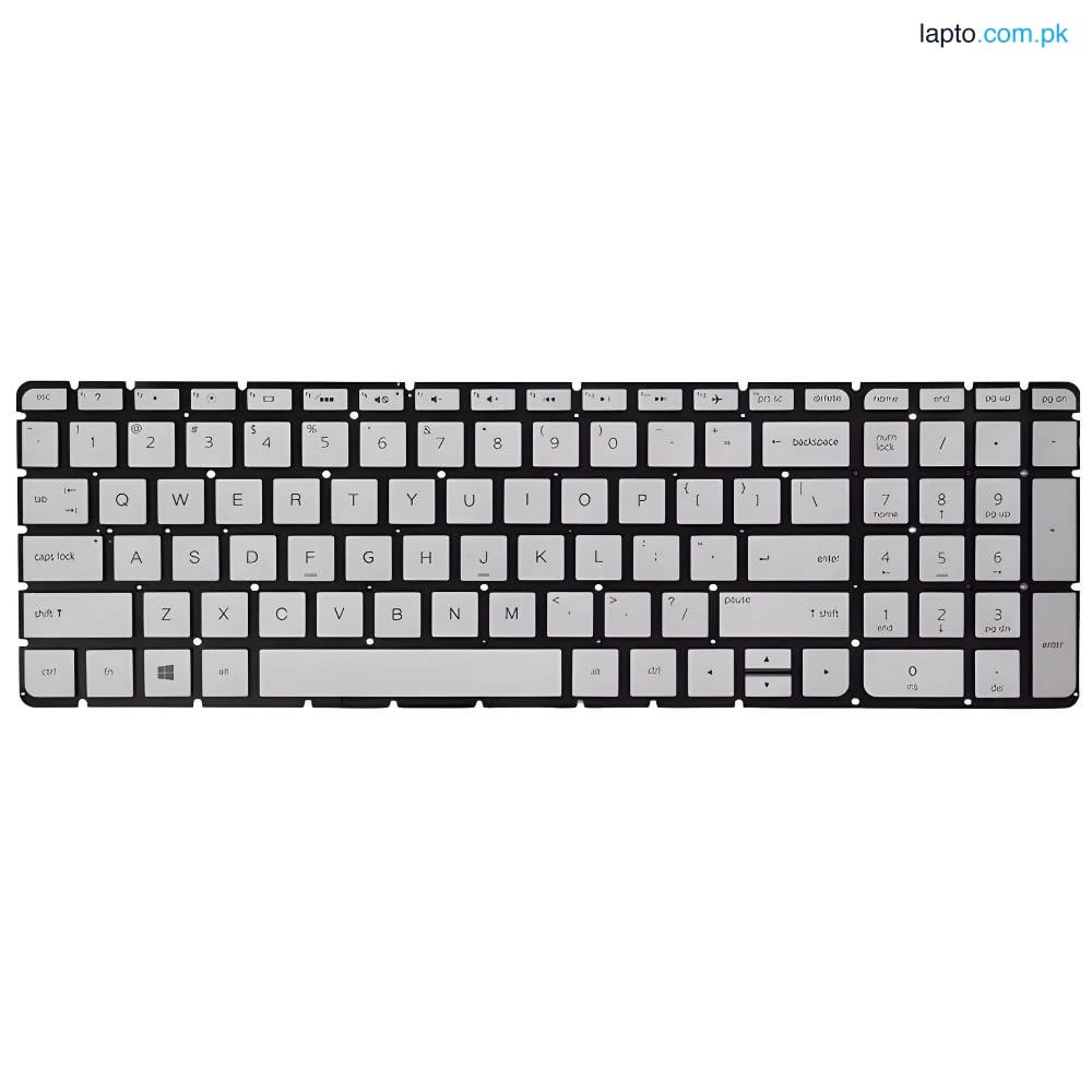 HP Pavilion 15 AU 15 AB 15 AW US Silver Backlit Laptop Keyboard