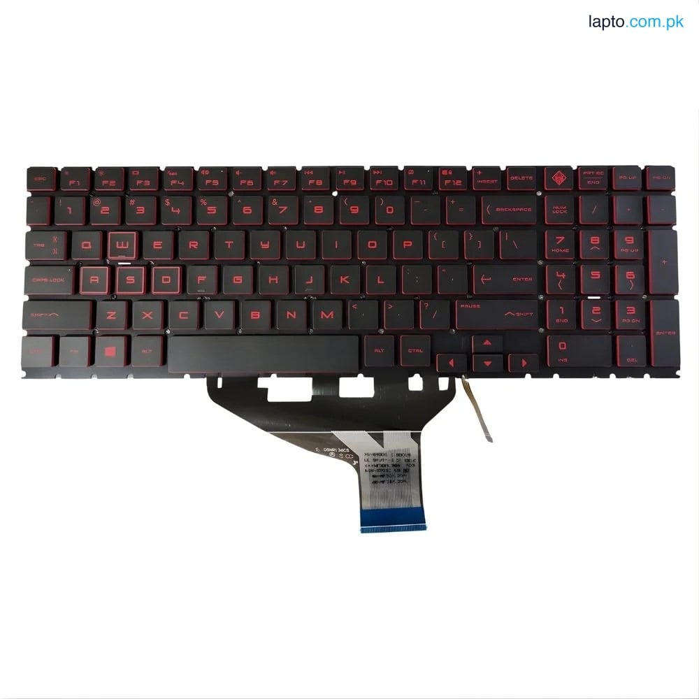 HP Omen 15 DC 15T DC 15 DH Red Print Laptop Keyboard – Black