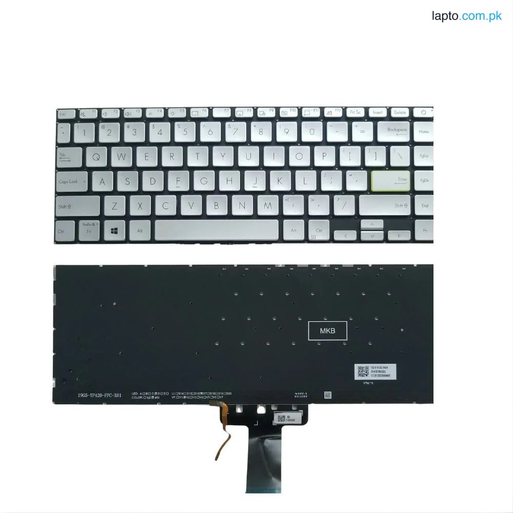 Asus X421 S433 S4600 V4050F US Laptop Keyboard – Grey/Silver