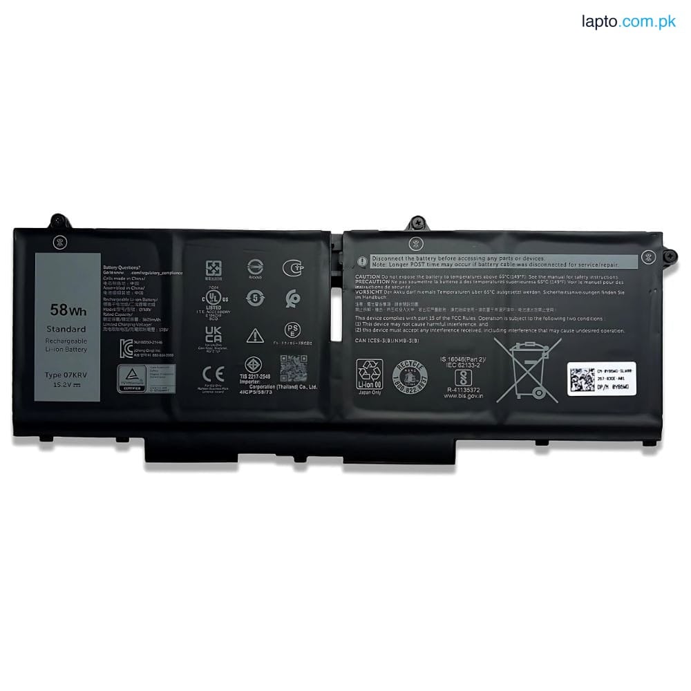 Dell Latitude 5330 5430 5530 Precision 3570 P104F P104F005 P104F006 P137G P137G004 P137G005 P137G006 Series M69D0 0H4PVC O7KRV Y86WG 0Y86WG 78FWY 078FWY 4FVJG 15.2V 58Wh 100% Original Laptop Battery