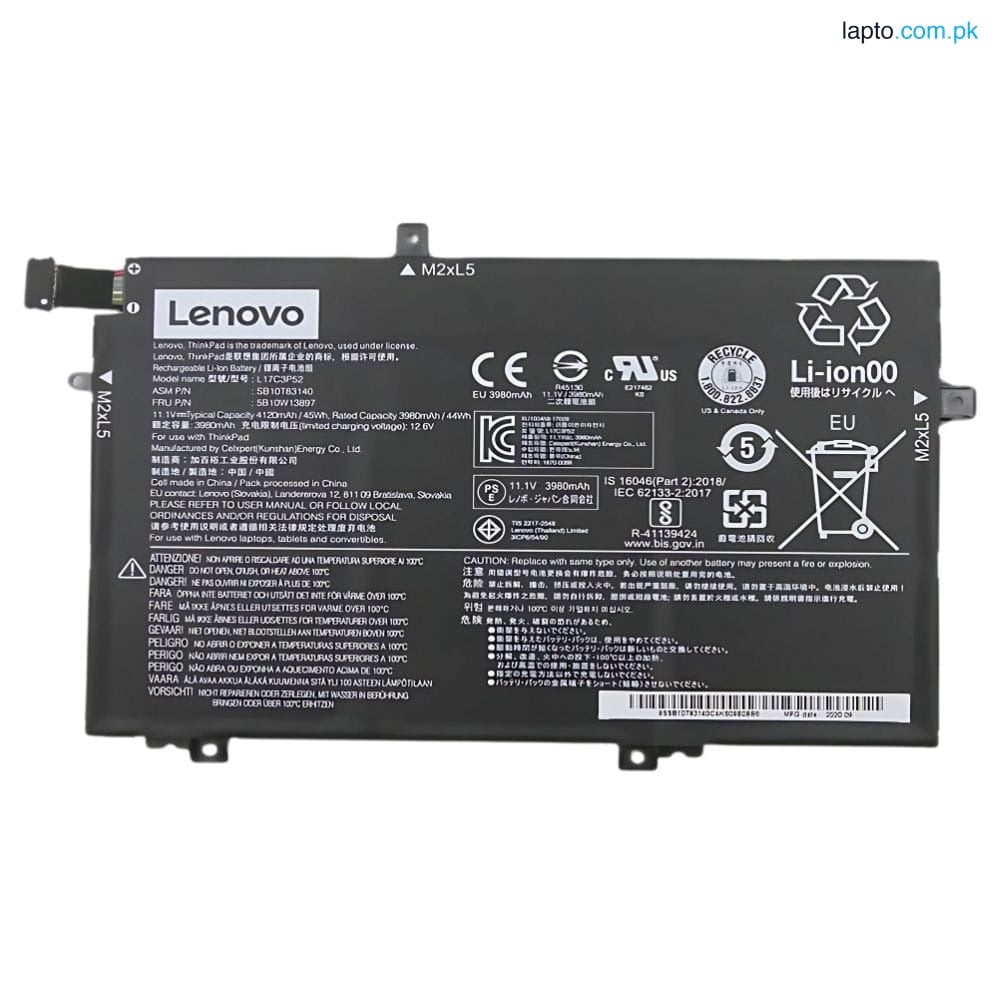 Lenovo ThinkPad L480 L580 L590 L17M3P54 L17M3P53 01AV466 01AV464 01AV463 100% Original Laptop Battery