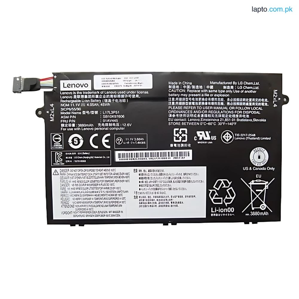Lenovo ThinkPad E480 E485 E495 E490 E580 E585 E590 E595 E14-20RA001MGE E15-20RD001FGE 01AV445 L17L3P51 SB10K97609 100% Original Laptop Battery