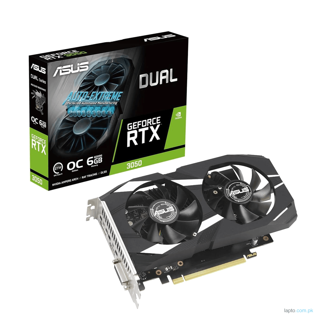 Asus Dual NVIDIA GeForce RTX 3050 6GB OC Edition Graphics Card