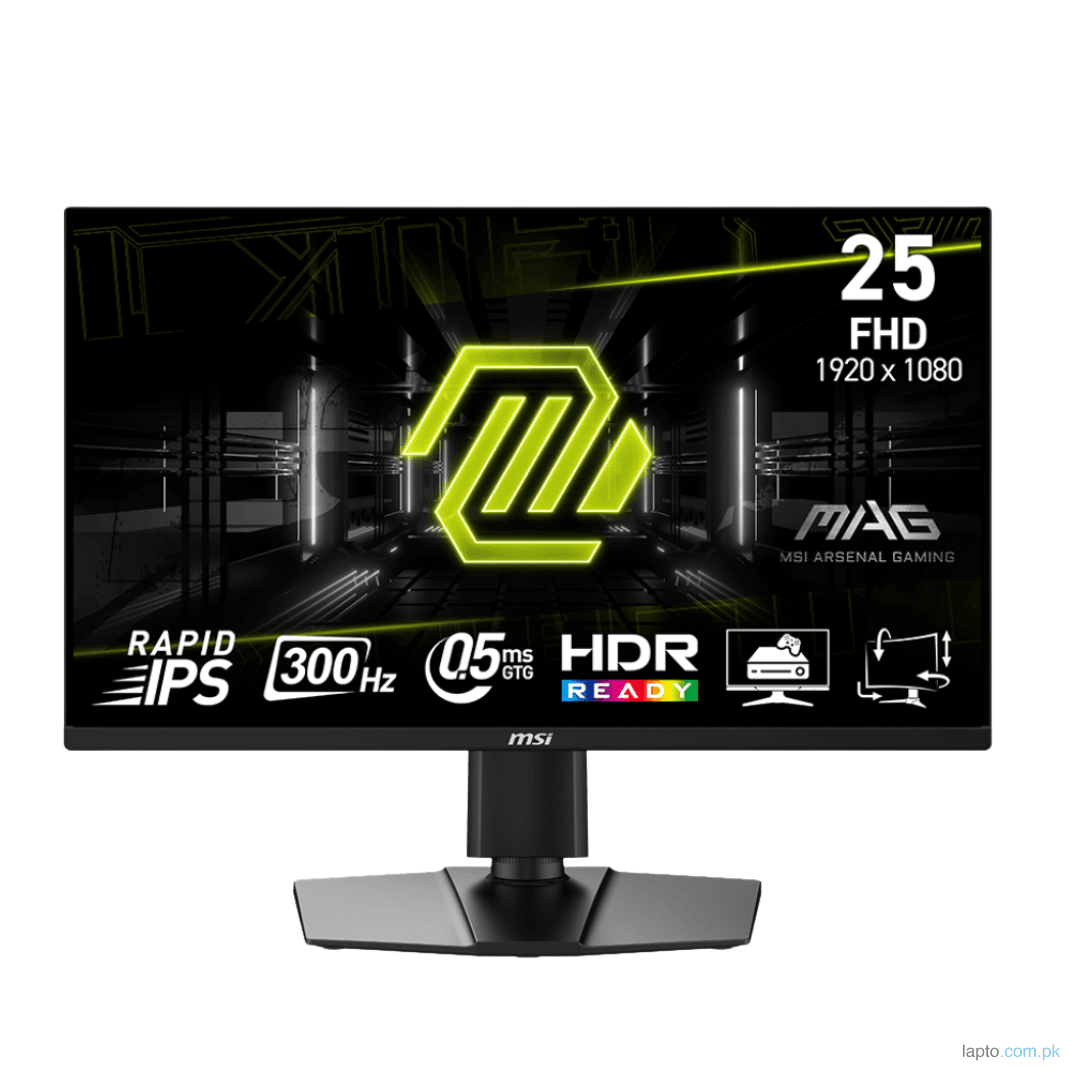 MSI MAG 255PXF 1920×1080, 300Hz, 0.5ms GTG, AMD FreeSync™ Gaming Monitor