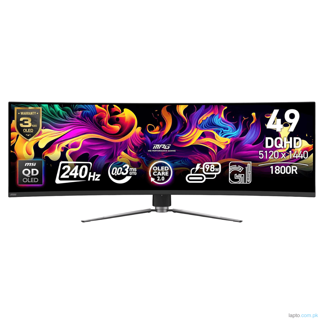 MSI MPG 491CQPX QD-OLED 49-inch QD-OLED 5120 x 1440 (DQHD) Gaming Monitor