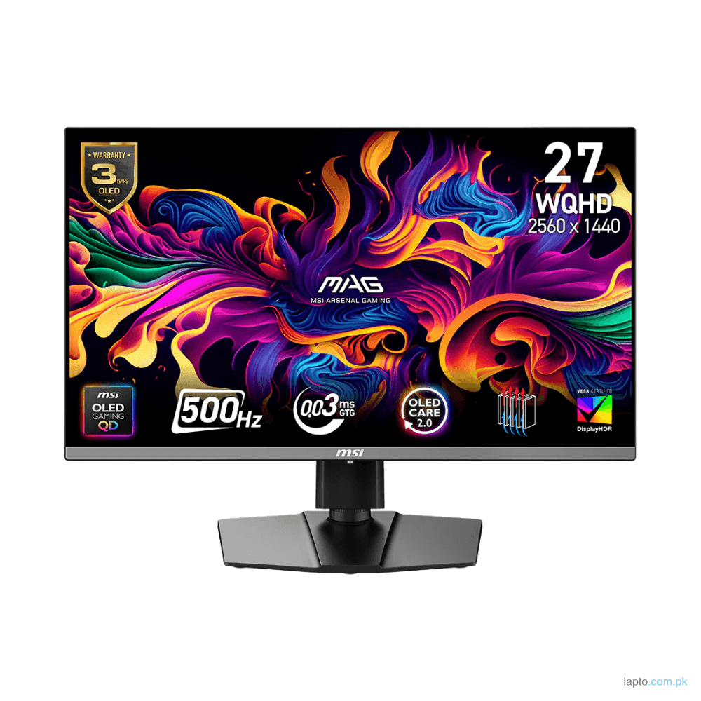 MSI MAG 272QP QD-OLED X50 – 500Hz WQHD QD-OLED 26.5″ Gaming Monitor