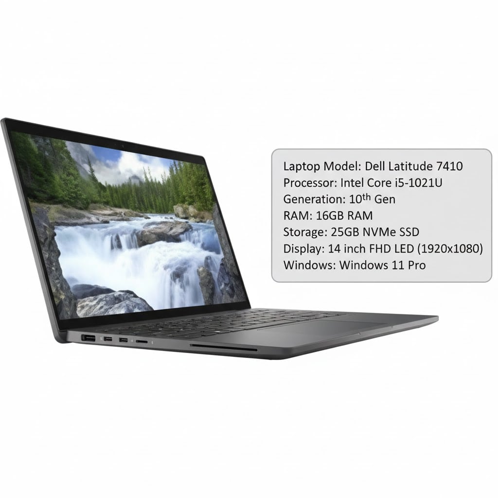 Laptop Dell Latitude E7410 Core i5 10th Gen 16GB RAM 256GB NVMe 14'' FHD LED Windows Pro11