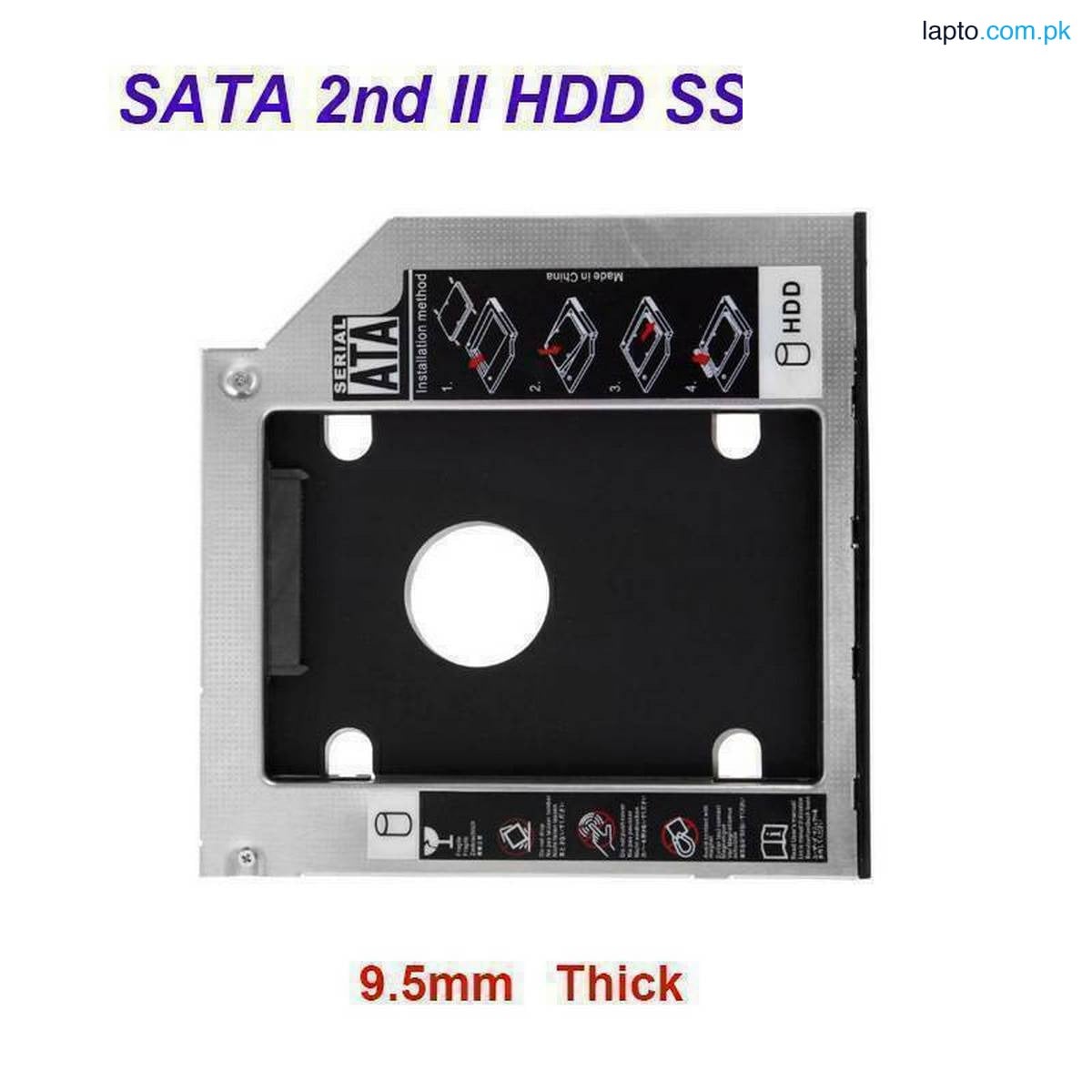 SATA 2nd Slim HDD HD Hard Drive Caddy Case for 9.5mm Universal Laptop