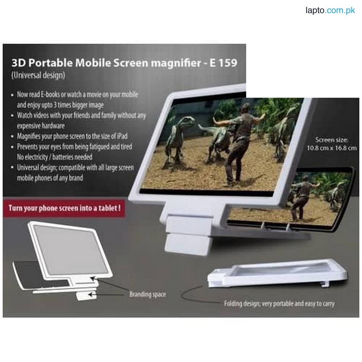 F1 Mobile Phone 3D Screen Magnifier Expand Video Screen Amplifier with Eyes Protection larged Foldable Stand Holder Expander Compatible with All Smartphone