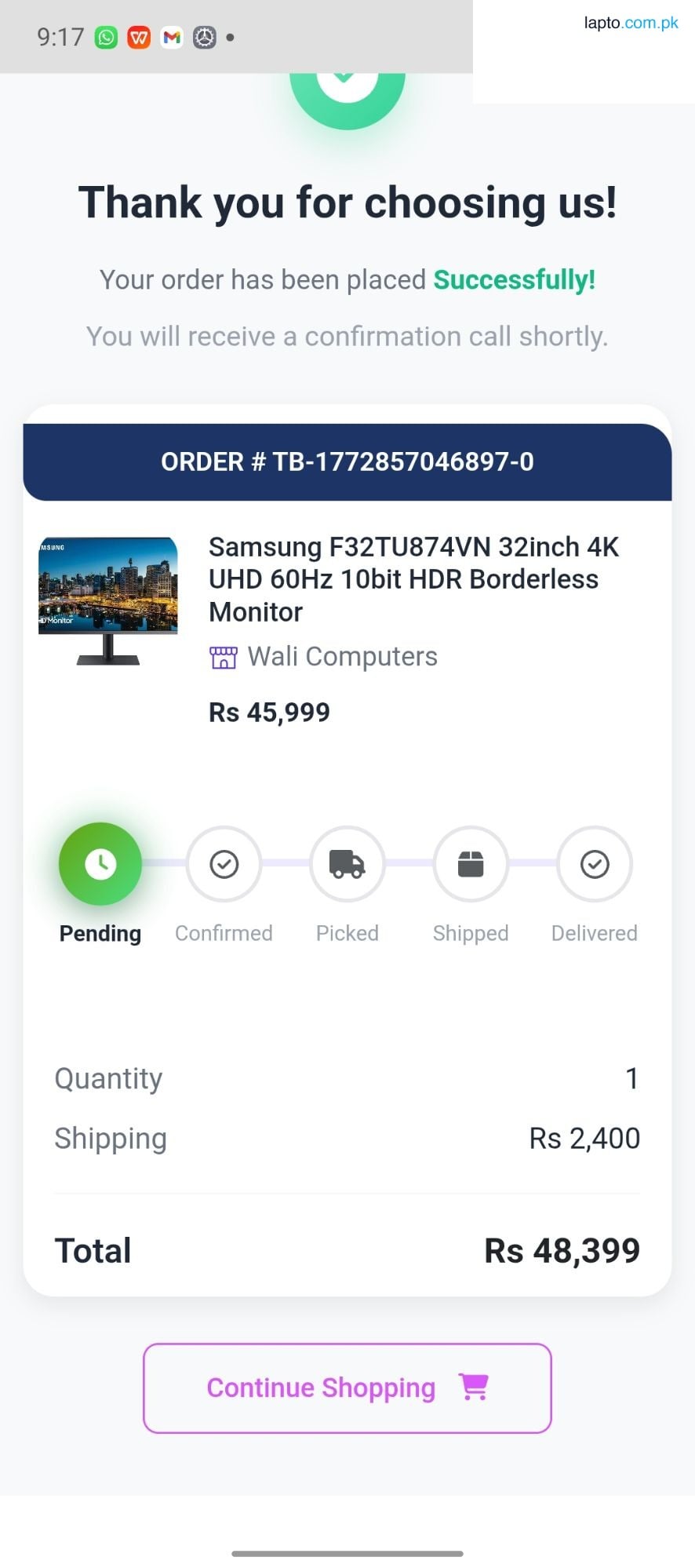 Samsung F32TU870 VN monitor