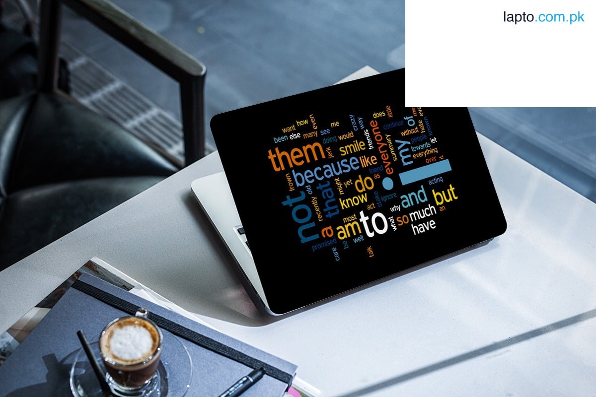 words laptop back vinyl skin sticker 12 13 14 15 15.6 inch size for all laptop skin sticker