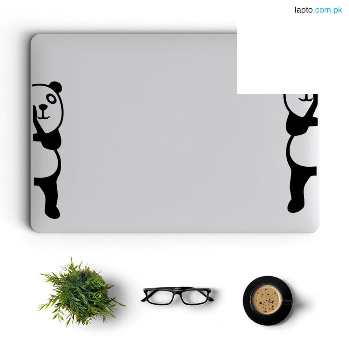 2Pcs Peeking Panda Brother Vinyl Decal Laptop Sticker, Laptop Stickers by Sticker Studio