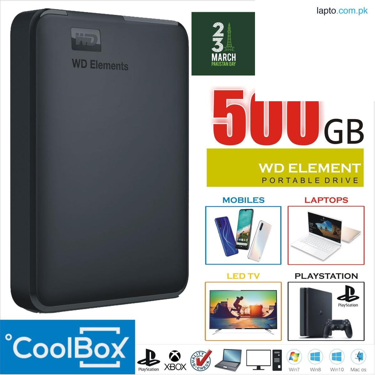 500GB USB 3.0 WD ELEMENT External NoteBook NetBook 2.5 inch HDD Hard Drive