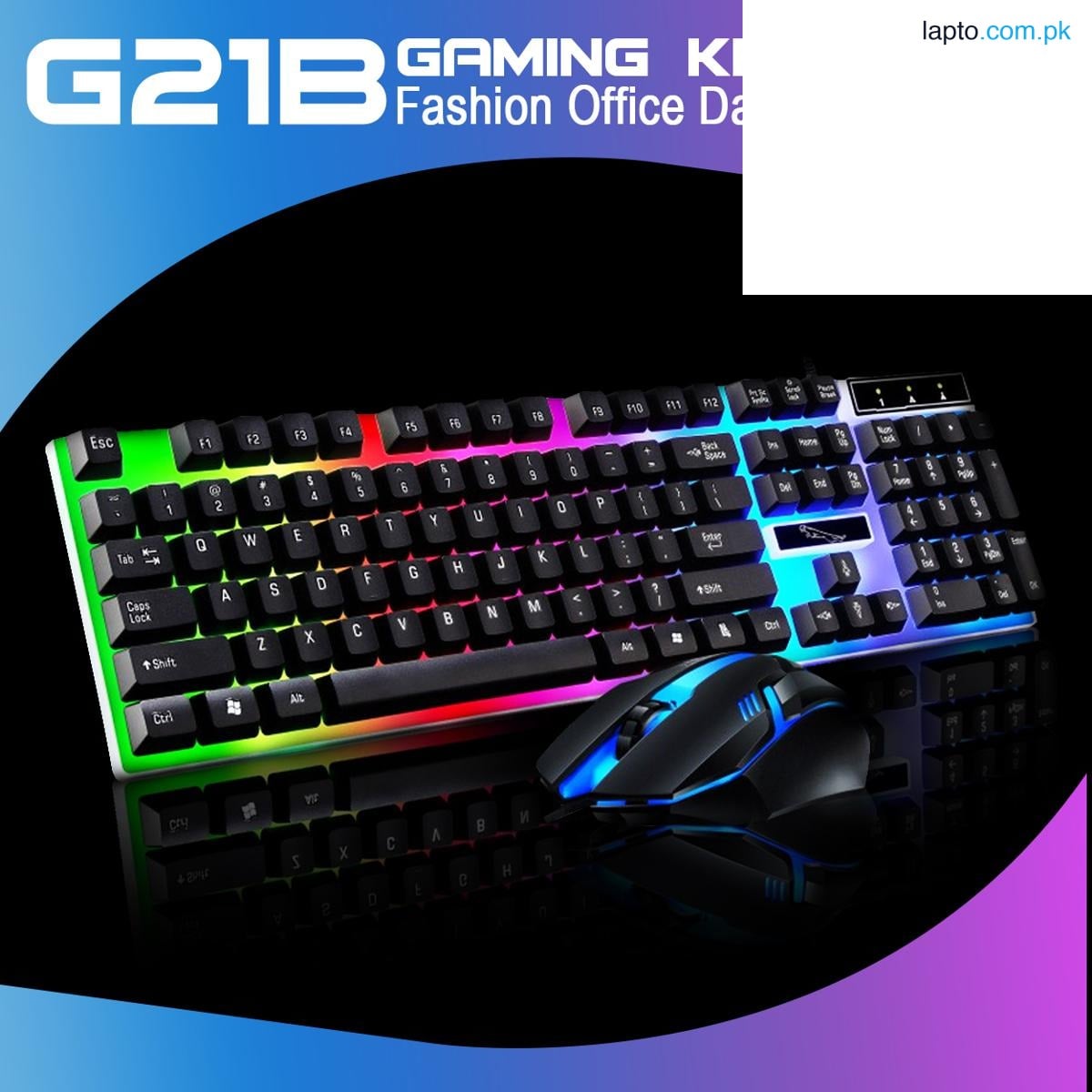 Yilima Gaming Keyboard Semi Mechanical RGB Backlight Premium Quality Keyboard With RGB Gaming Mouse Combo Pack
