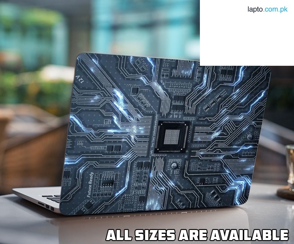 Motherboard Circuit Background Laptop Skin Vinyl Sticker Decal, 12 13 13.3 14 15 15.4 15.6 inch Laptop Skin Sticker Cover Art Decal Protector Fits All Laptops