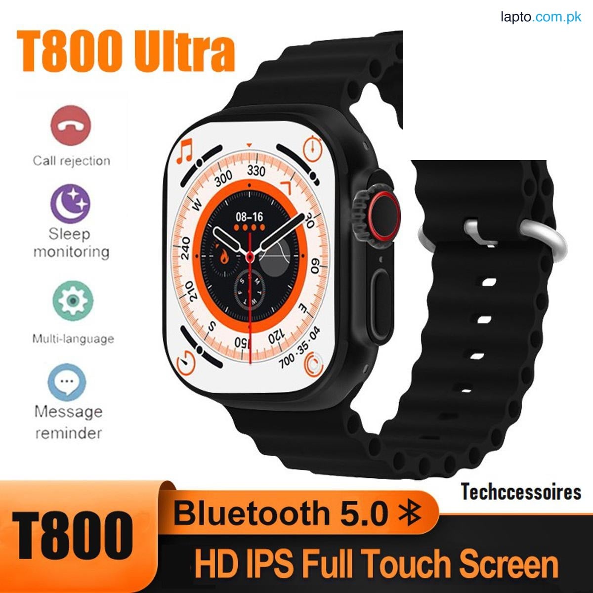T800 Ultra Smart Watch Series 8 1.99" Bluetooth Call Smartwatch Heart Rate Sleep Monitoring IP67 Waterproof