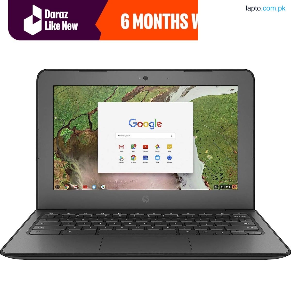 HP Chromebook 11 G6 EE 11.6" Chromebook Intel Celeron 1.1 GHz 4GB Ram 16GB SSD, HDMI, WiFi, Webcam, Play Store, Chrome OS - Daraz Like New Laptops