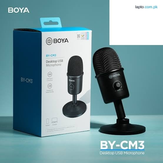 BOYA BY-CM3 USB Condenser Desktop Microphone With Recording for Laptop Windows Mac Studio Video Mode for Youtube Live Streaming
